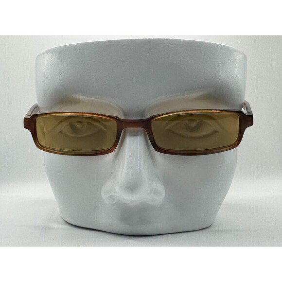 Vintage Y2K Sunglasses | NOS | Narrow Rectangle Frame | Brown Monochrome | Mini main image 8